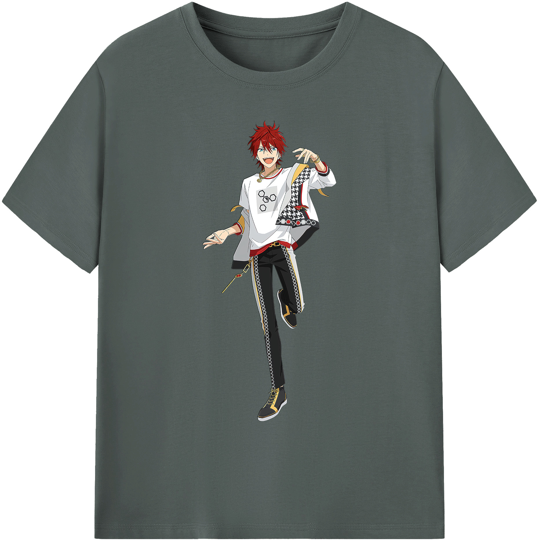 （画像用） あんさんぶるスターズ! Ensemble Stars 綿100％ メンズ半袖Tシャツ｜肌触りやわらか＆通気性